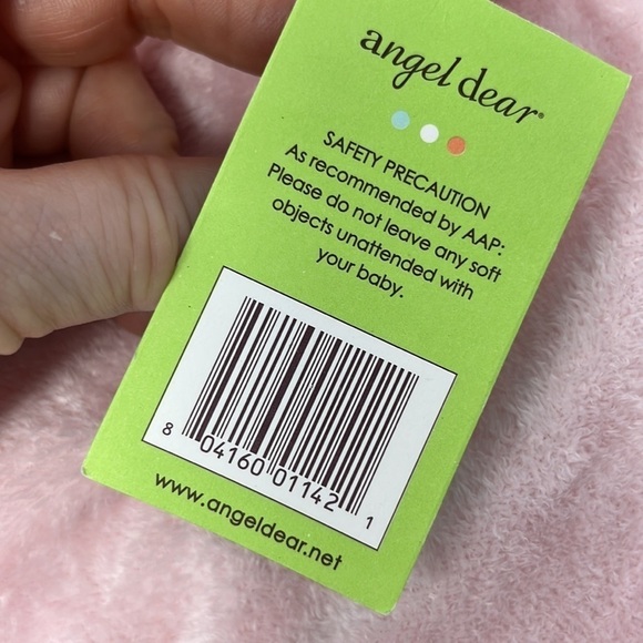 Angel Dear Baby Lovey Security Blanket Elephant NWT Pink plush - Picture 6 of 10